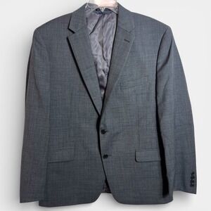 Lauren Ralph Lauren 44R Wool Blend Blue Gray Sport Jacket Blazer 2-button EUC